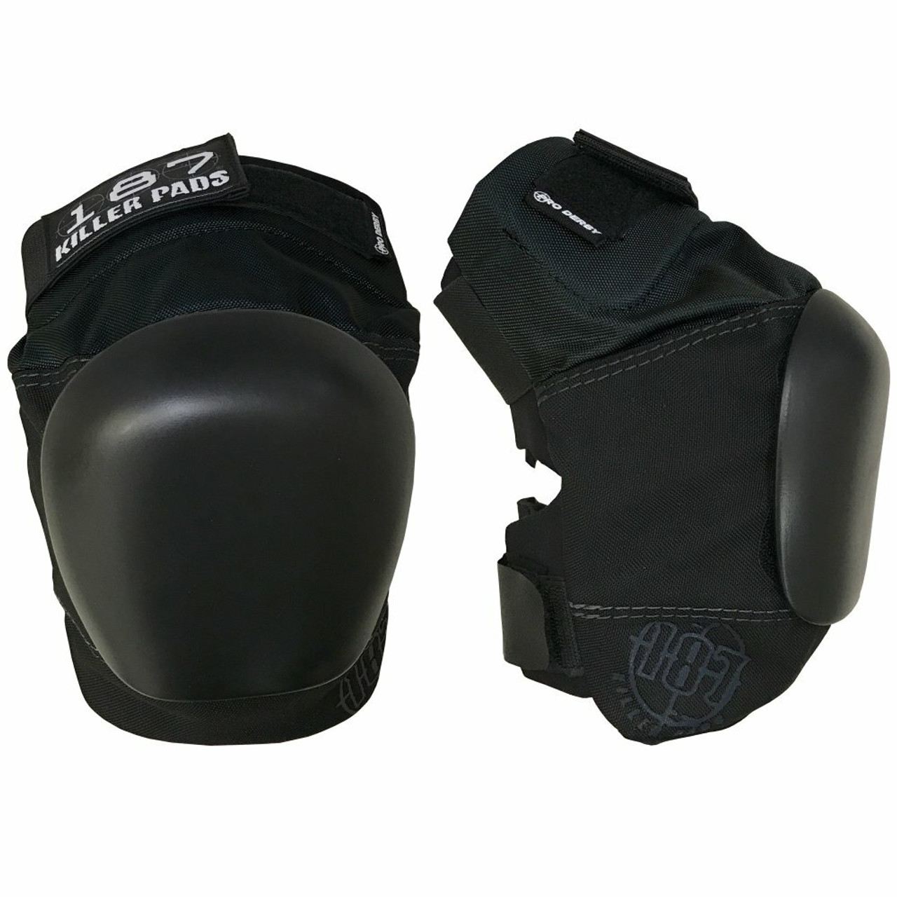 187 Killer Pads Pro Derby Knee Pads Black- Size L Only