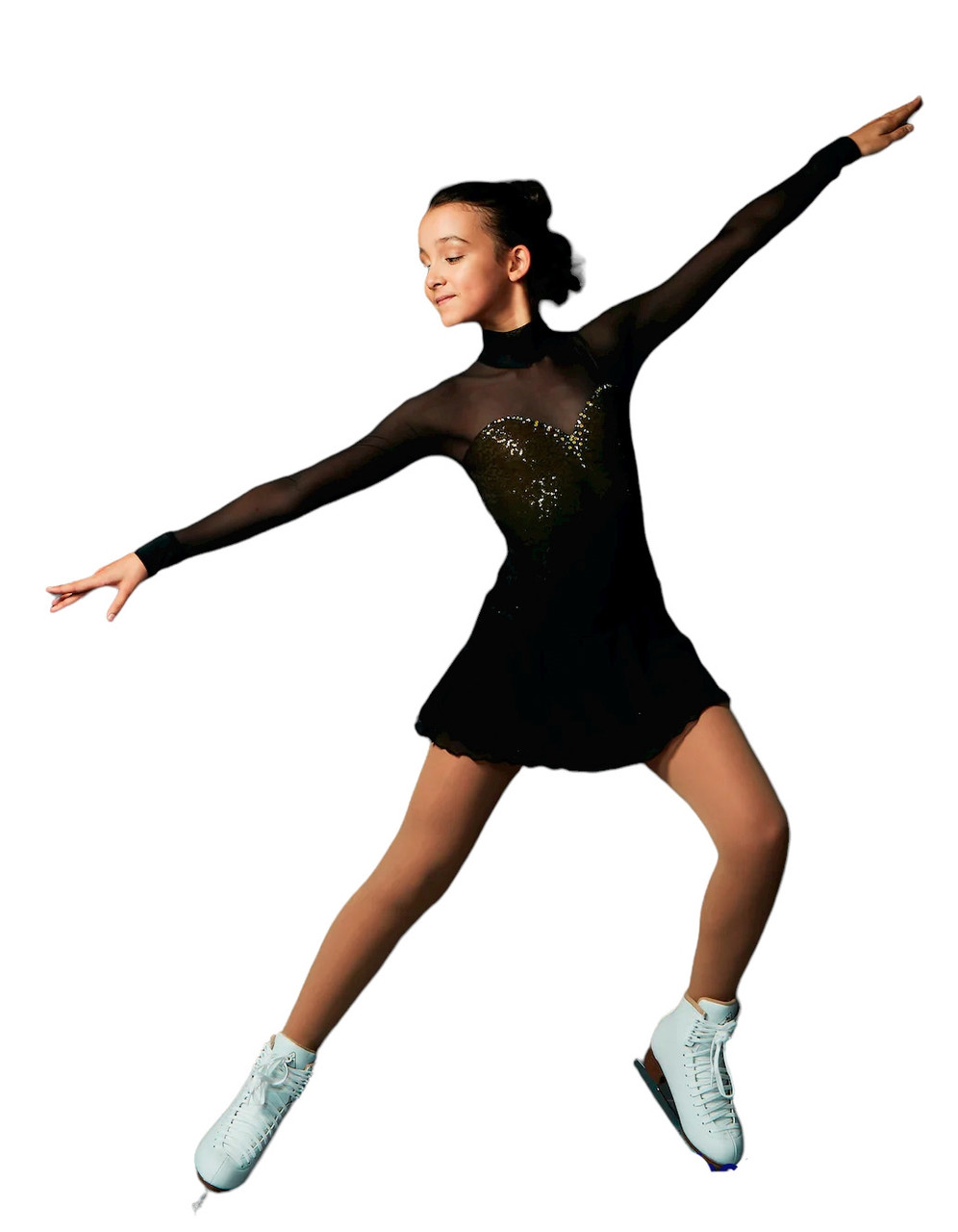 green emerald velvet dress Figure Skating Dress #SD140  Skating Spirit