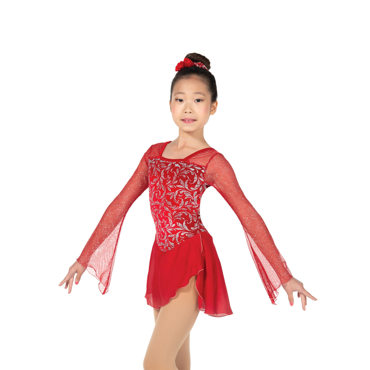 Jerry's Figure Skating Dress „All A-Swirl“ Garnet Red