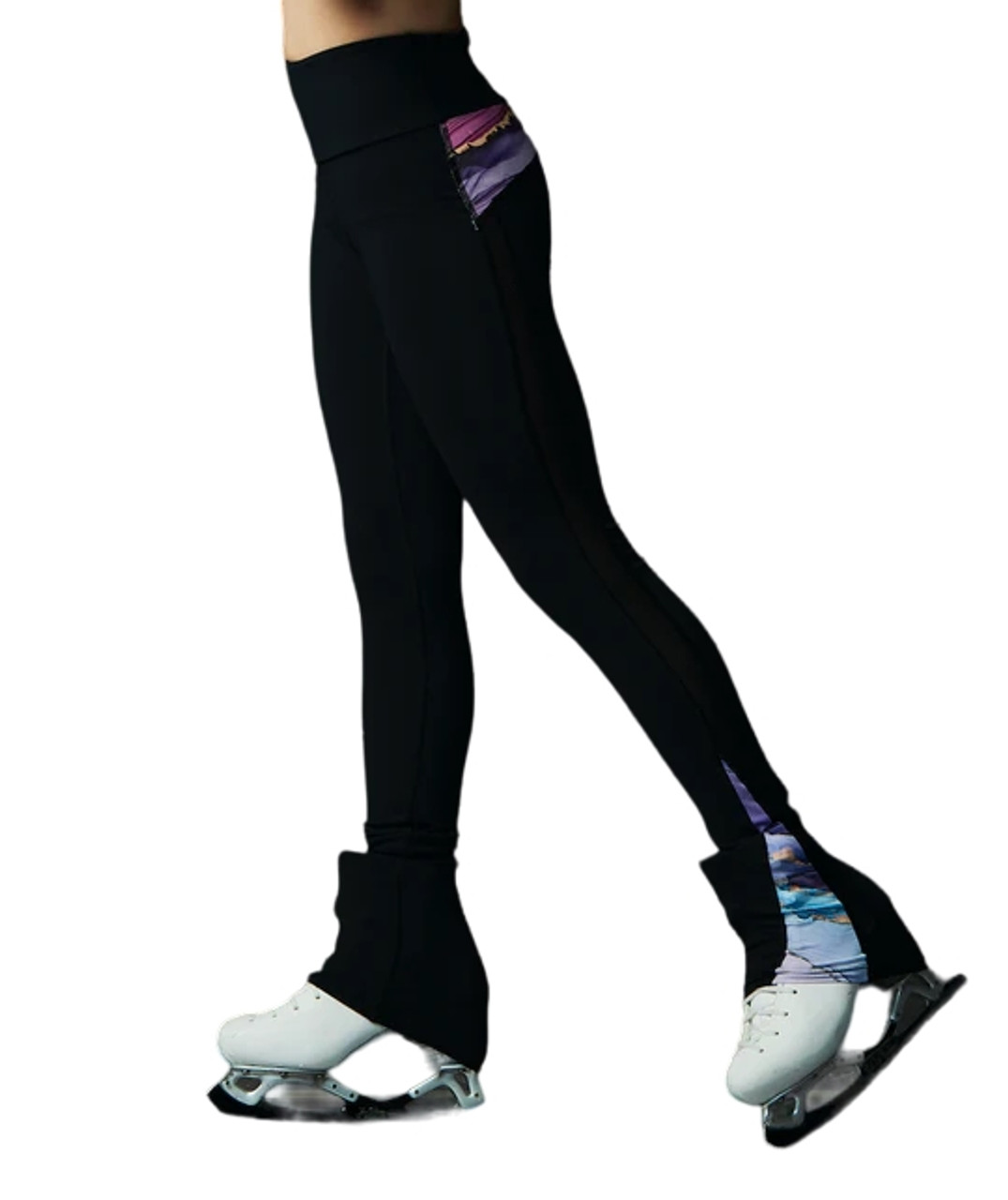 High Waist Black Legging - Marbled Purple  EliteXpression figure skating –  Elite Xpression