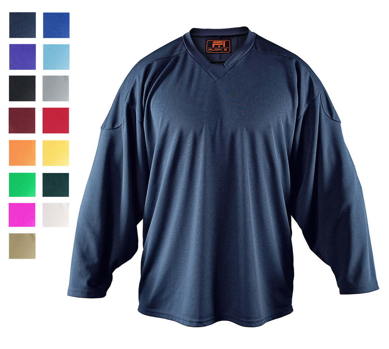 Athletic Knit Mesh Tri Color Hockey Jersey