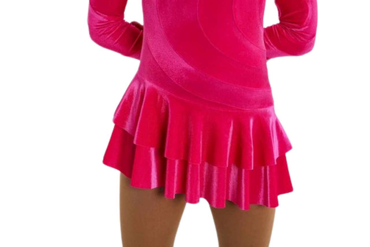 IceDress Pink Thermal Snowflake Figure Skating Outfit - Pink Princess