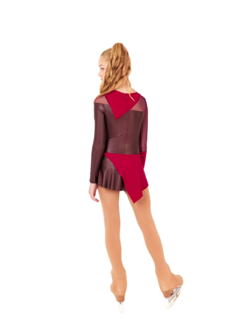 IceDress Figure Skating Dress - Thermal - Electra (Marsala)