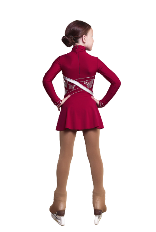 IceDress Figure Skating Dress Thermal "Delight" (Marsala with