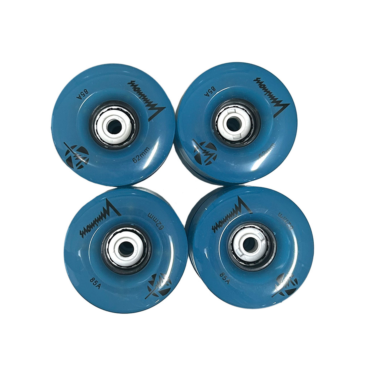 Luminous LED Quad Roller Skate Outdoor Wheels (Sold as Each's, Blue,  62mm/85A)