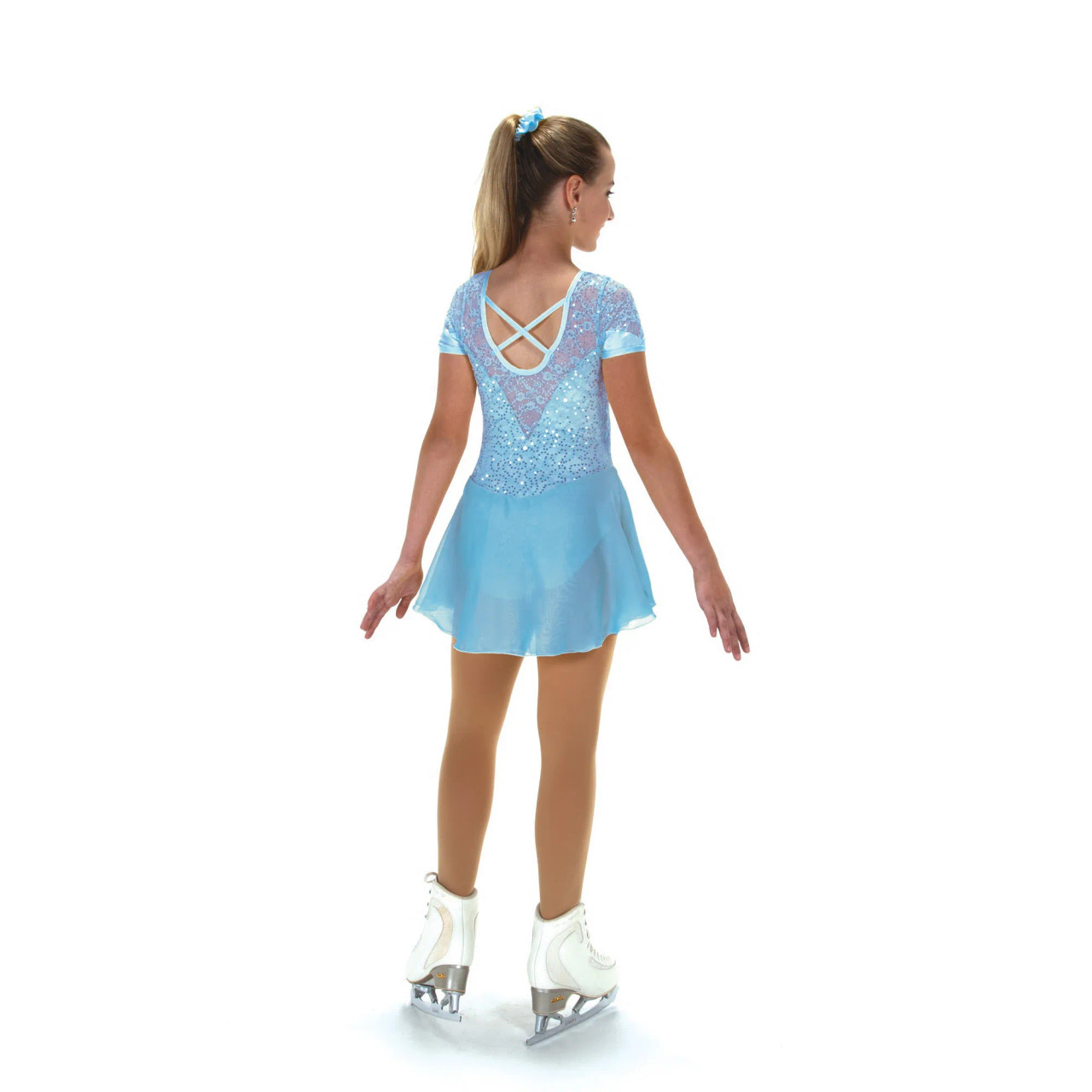 ice blue skater dress Ombre White and Ice blue figure skating dress by Tania Bass #1870 White/Pink main image 0