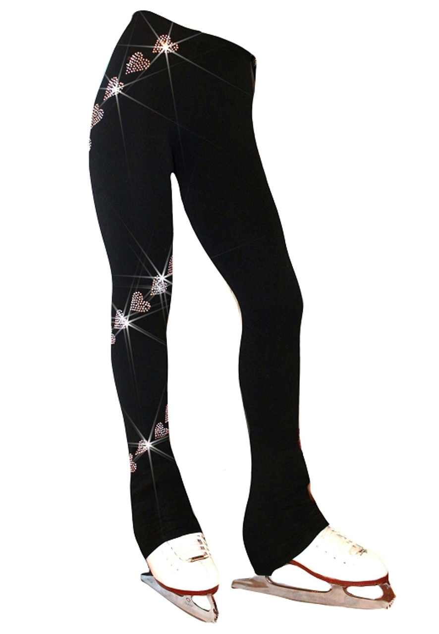 Ice Skating Dress Pants Figure Skate Leggings Black Tights w