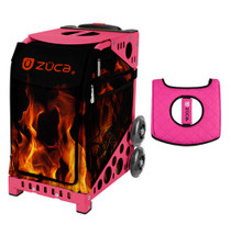 Zuca Sport Bag - Blaze with Gift  Black/Pink Seat Cover (Pink Frame)