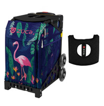 Zuca Sport Bag - Flamingo with Gift  Black/Pink Seat Cover (Black  Frame)