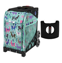 Zuca Sport Bag - Llama Rama with Gift  Black/Pink Seat Cover (Black  Frame)