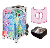 Zuca Exposition with FREE Seat Cover and Zuca Utility Pouch(Small) (White Frame)