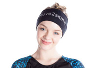 Elite Xpression - Black Headband #love2skate Silver