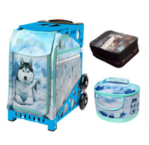 Zuca Sport Bag -  Husky with FREE Lunchbox and Small Utility Pouch (Blue Frame)