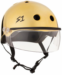 S1 Lifer Visor Helmet - Gold Mirror w/ Clear Visor