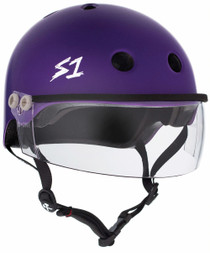 S1 Lifer Visor Helmet - Purple Matte w/ Clear Visor