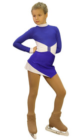 IceDress Figure Skating Outfit - Thermal - Oriental-2 (Purple and White)