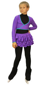 IceDress Figure Skating Outfit - Thermal - Butterfly (Purple)