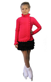 IceDress Figure Skating Outfit - Thermal - Valley (Raspberry and Black)