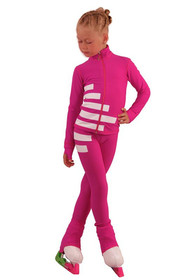 IceDress Figure Skating Outfit - Thermal - IceCode (Fuchsia with White)
