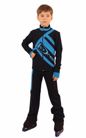 IceDress Figure Skating Outfit - Thermal - IceDress for Boys(Black with Blue  )