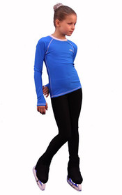 IceDress - Figure Skating Longsleeve (Blue with White)