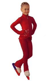 IceDress Figure Skating Outfit - Thermal - Cascade (Red with White