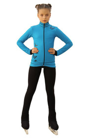 IceDress Figure Skating Outfit - Thermal - Flying (Blue with Black)