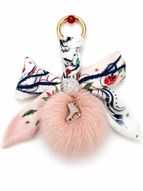 Bow Keychain - Pink