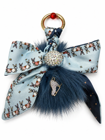 Bow Keychain - Blue