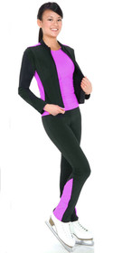 Supplex Ice Skating Pants with Pink Waist Band/Cuffs-WP703