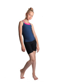 IceDress - Two-color Figure Skating Cami Top (Dark Blue and Fuchsia)