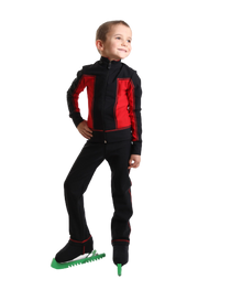 IceDress - Thermal Figure Skating Outfit - Squares (Black with Mint) for  Boys
