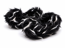 Figure Skating Furry Soakers FT11 - Black/White 