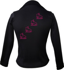 Kami-So Polartec Ice Skating Jacket - Pink Spiral Design 2