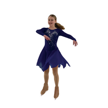 Jerry's Ice Skating Dress - 209 Rhinestone Rhumba Dress - Cobalt Blue