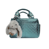 Kami-So Ice Skating Rink Tote with Bunny Keychain