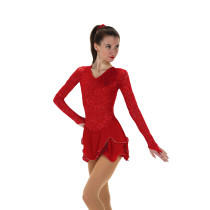 Jerry's Ice Skating Dress - 545 Lace Lives On Dress- Ruby Red Adult Small