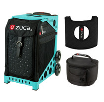 Zuca Sport Bag - Mystic with Gift  Seat Cover and  Lunchbox (Turquoise Frame)