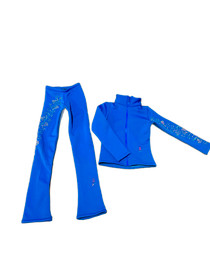 Crystals Swirls - Blue Marine- Girls Ice Skating Outfit