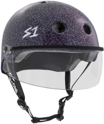 S1 Visor Lifer Helmet - Purple Gloss Glitter w/ Clear Visor