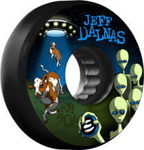  Eulogy Wheels Jeff Dalnas Alien Signature Roller Skate Inline Wheels 58mm x 90a (Black, 4 pack)