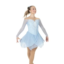Jerry's Ice Skating Dress - Aurora AA006 Dripping Diamonds Dress - Crystal Blue