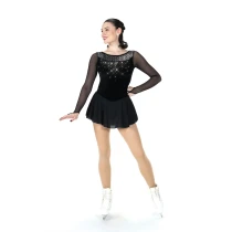 Jerry's Ice Skating Dress - Aurora AA036 Crystal Cocktail Dress - Jet Black