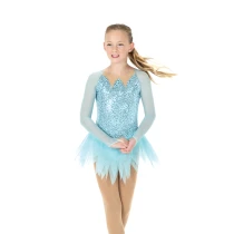 Jerry's Ice Skating Dress - Aurora AJ377 Fire & Ice Dress - Ice Blue