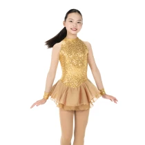 Jerry's Ice Skating Dress - Aurora AJ387 Golden Dress