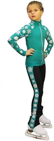 Special Deal - IceDress Figure Skating Outfit - Thermal - Snowflake (Mint)