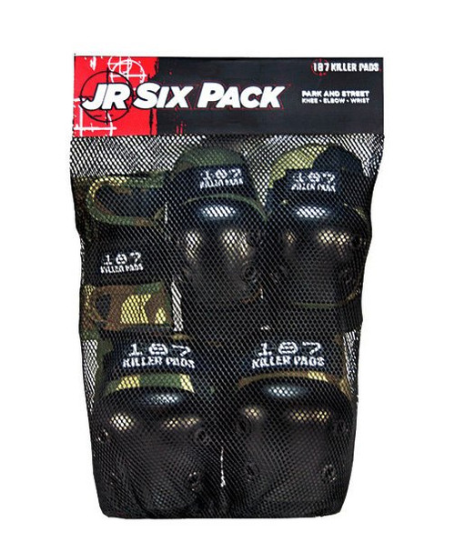 187 Killer Pads Jr Six Pack - Camo