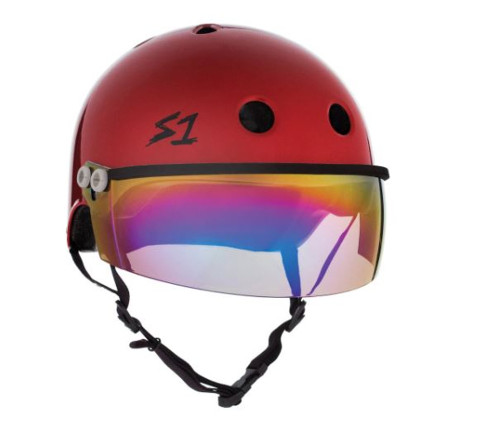 S1 Lifer Visor Helmet - Scarlet Red Gloss w/ Iridium Visor