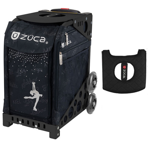 Zuca Sport Bag - Ice Queen with Gift  Black/Pink Seat Cover (Black  Frame)