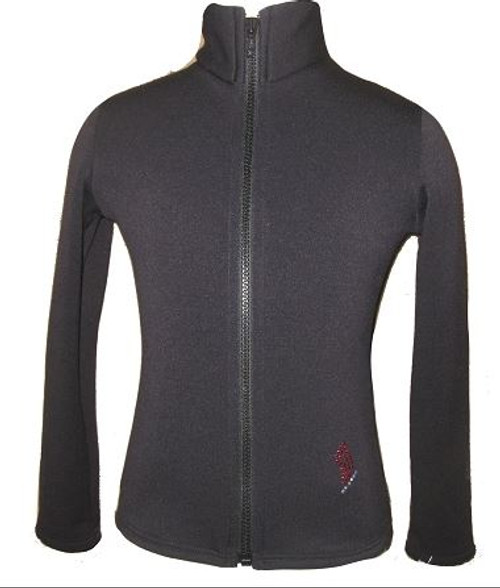 Figure Skating Jacket with " Multi Colors Skating Designs" rhinestone applique 2ND VIEW